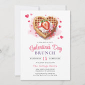Galentine's Day Valentijn Brunch Uitnodiging (Voorkant)
