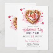 Galentine's Day Valentijn Brunch Uitnodiging (Voorkant / Achterkant)