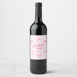 Galentine's Day Valentijn Meidenfeestje Wijn Etiket