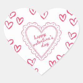 Galentine's Day Valentijn Meisjes Uitnodiging Hart Sticker