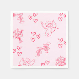 Galentine's Day Valentijn Meisjes Uitnodiging Servet