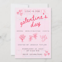 Galentine's Day Valentijns Meiden Uitnodiging