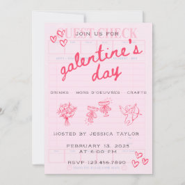 Galentine's Day Valentijns Meiden Uitnodiging