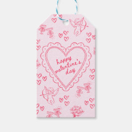 Galentine's Day Valentijns Roze Vrouwelijk Cadeaulabel