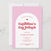 Galentine's Day Valentijnsdag Roze Brunch Kaart (Voorkant)