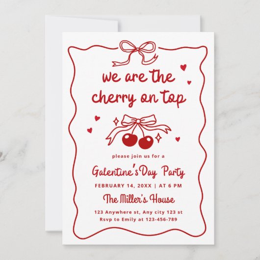 Galentines Day, Valentijnse partij Meisjes Night P Kaart (Voorkant)