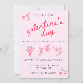 Galentine's Day Valentijnskaarten Uitnodiging voor
