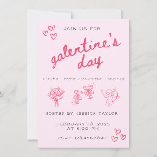 Galentine's Day Valentijnskaarten Uitnodiging voor