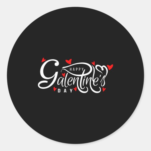 Galentines Day Valentines Day Female Friendship Ga Ronde Sticker (Voorkant)