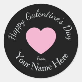 Galentines Day Van Uw Naam Hier Aangepaste Afbeeld Ronde Sticker