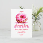 Galentine's Day Waterverf Donuts Kaart (Staand voorkant)