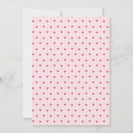 Galentine's Day Waterverf Harten Invitation Kaart (Achterkant)