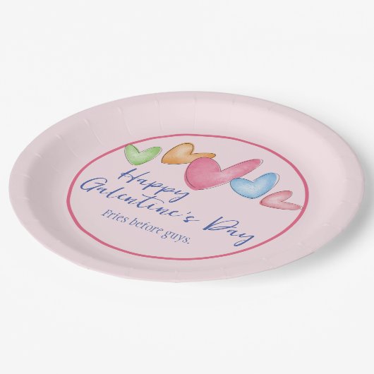 Galentine's Day Waterverf Harten Papier Bord (Gekanteld)