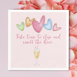 Galentine's Day Waterverf Harten Papier Servet