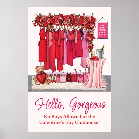Galentine's Day *Welkom Bord Poster ALLEEN* (Voorkant)