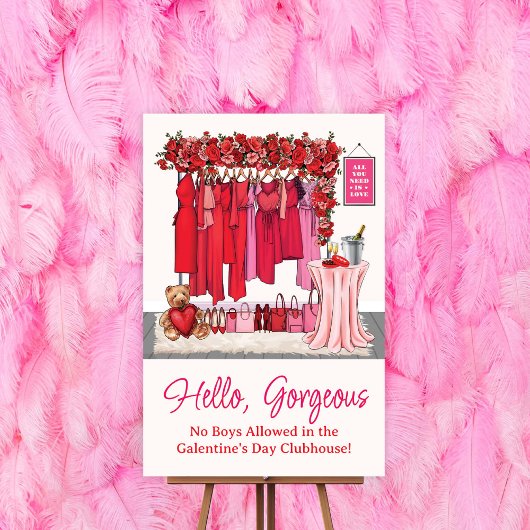 Galentine's Day *Welkom Bord Poster ALLEEN*