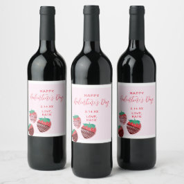Galentine's Day Wijn Mousserende Wijn Label Strawb Etiket