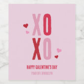 Galentine's Day Wijn Mousserende Wijn Label XOXO Wijn Etiket (Enkel label)