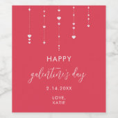Galentine's Day Wine Sparkling Wine Label Cadeau v Wijn Etiket (Enkel label)