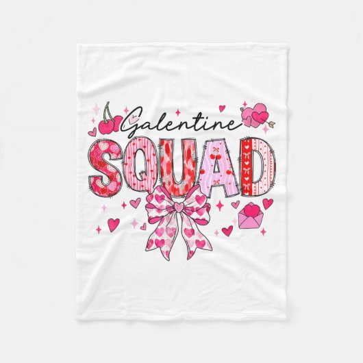 Galentines Day Women Galentines Squad Funny Valent Fleece Deken (Voorkant)