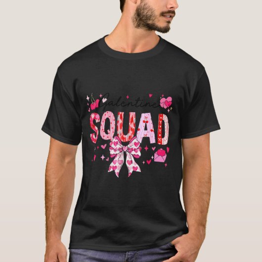 Galentines Day Women Galentines Squad Funny Valent T-shirt (Voorkant)