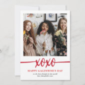 Galentines Day XOXO Photo Holiday Kaart (Voorkant)