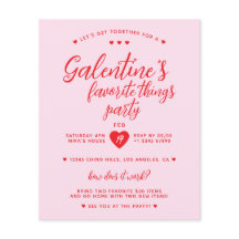 Galentine's Favoriete Dingen Party Budget Uitnodig