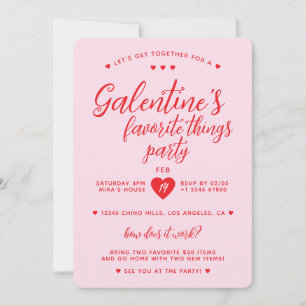 Galentine's Favoriete Things Party Valentijns Kaart