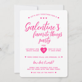 Galentine's Favorite Things Party Kaart