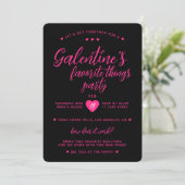 Galentine's Favorite Things Valentine's Party Kaart (Staand voorkant)