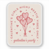 Galentine's feest valentijnen bestie beste vriende sticker (Voorkant)