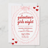 Galentine's Girls Night Invitation Template Kaart (Voorkant)