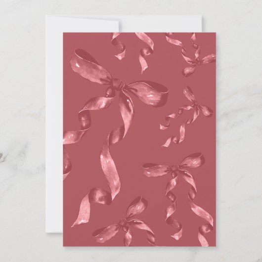 Galentines Girls Night Party Bow Kaart (Achterkant)