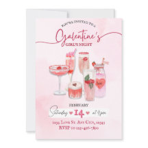 Galentine's Girl's Night Party Uitnodiging