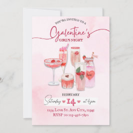 Galentine's Girl's Night Party Uitnodiging
