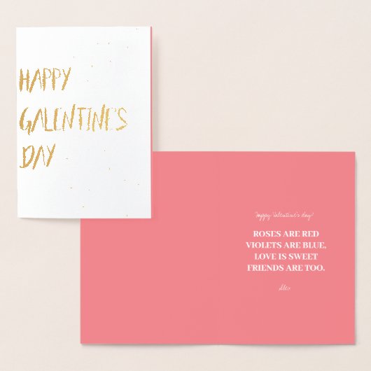 Galentine's Gold Roze Kaartontwerp Folie Kaarten (Display)