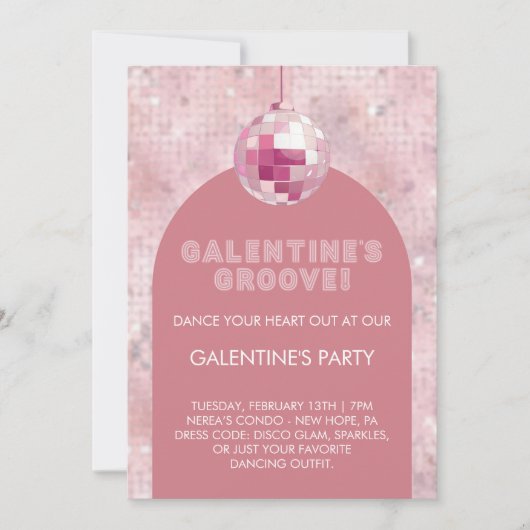 Galentine's Groove party Kaart (Voorkant)