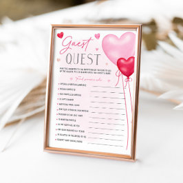 Galentine's Guest Quest Vrijgezellenfeest Spelletj Kaart