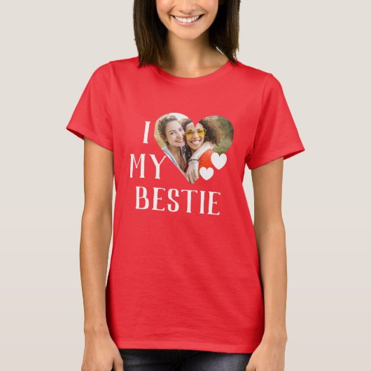 Galentines Ik hou van mijn beste gepersonaliseerde T-shirt (Voorkant)