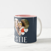 Galentines Ik hou van mijn beste gepersonaliseerde Tweekleurige Koffiemok (Voorkant rechts)