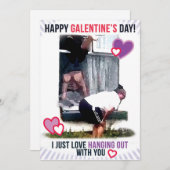 Galentines Kaart virale video dames venster vallen (Voorkant / Achterkant)