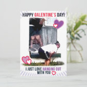 Galentines Kaart virale video dames venster vallen (Staand voorkant)