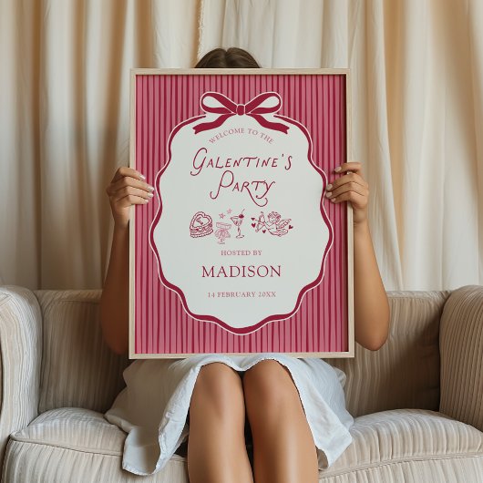 Galentine's Kersboog Frame Downloadbare Welkom Poster