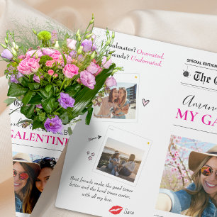Galentines krant Sjabloon Bloemenboeket Cadeaupapier