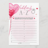 Galentine's liefde zit in het Air A-Z bruidsspel Menu (Voorkant)