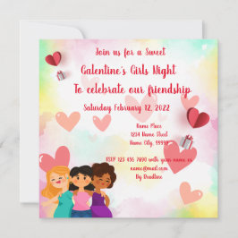 Galentine's Meidenavond Uitnodiging