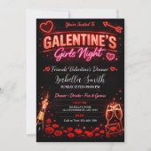 Galentine's Meidenavond, Vriendinnen Valentijnsdin Kaart (Voorkant)