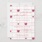 Galentines Meidenavondfeest Minimalistisch Hart Ro Kaart (Voorkant)