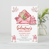 Galentine's Meidenavondfeest Valentijn Kaart (Staand voorkant)
