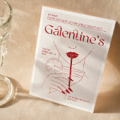 Galentine's Meisjes Cocktails Party Uitnodigen Kaart